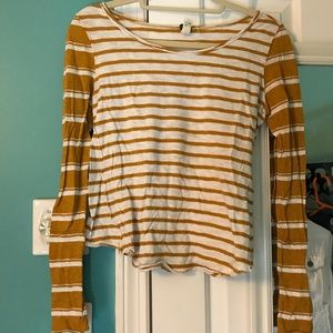 Free People striped long sleeve top